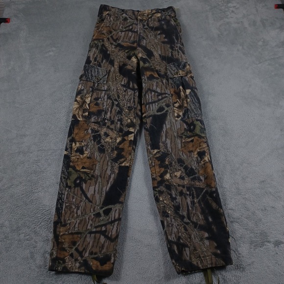 Vintage Mossy Oak Pants Mens XS Camouflage Flannel Cargo Pockets Huting Outdoor - Picture 1 of 7